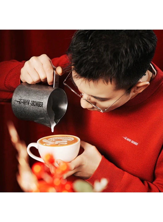 MHW-3BOMBER Latte Art Pitcher 5.0 Silver Spot – 500 ml Stainless Steel Milk Frothing Jug with Patented Crocodile Spout, Ergonomic Handle - Image 5